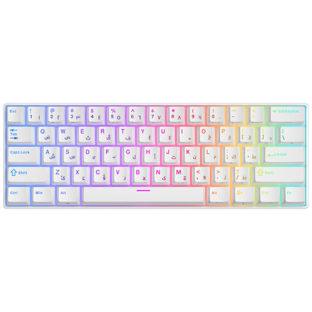 Royal Kludge RK61 White - Blue Switch (US Qwerty)