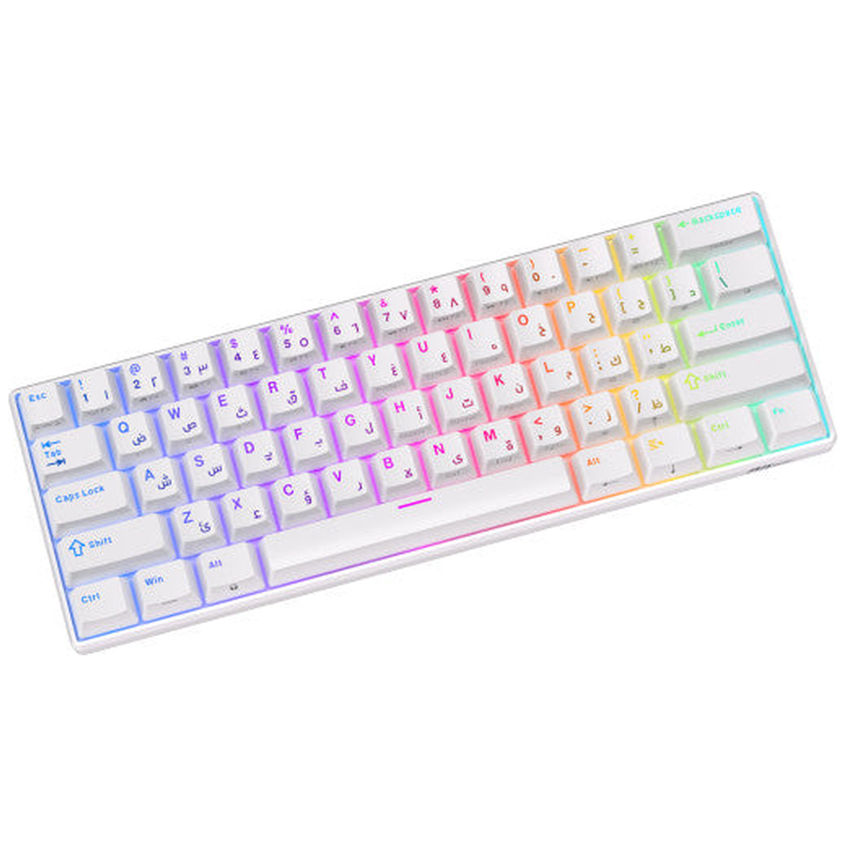 Royal Kludge RK61 White - Blue Switch (US Qwerty)