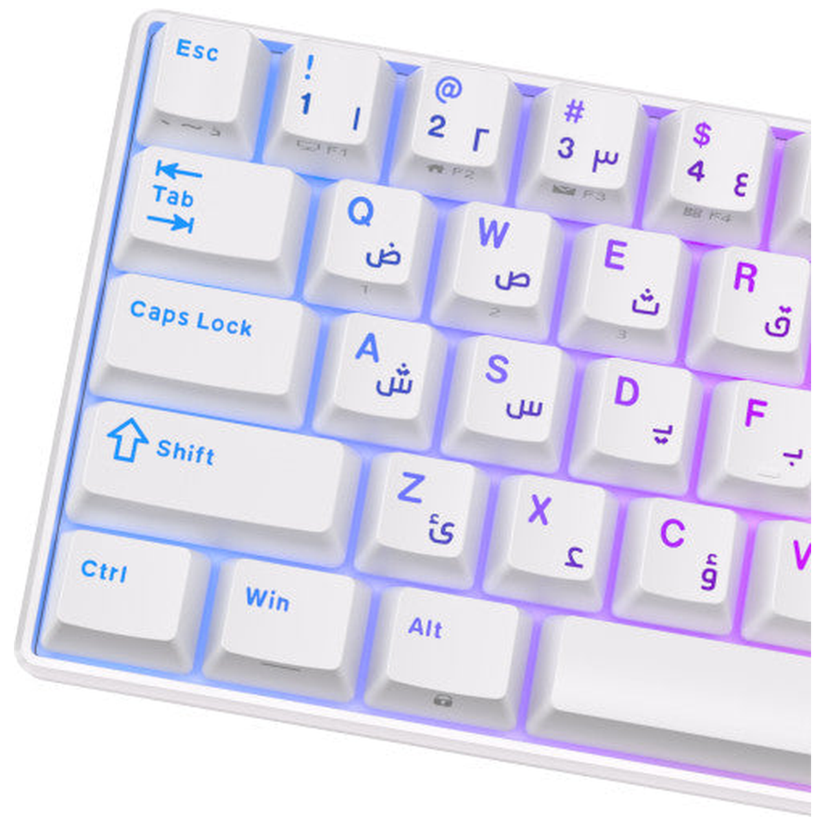 Royal Kludge RK61 White - Blue Switch (US Qwerty)