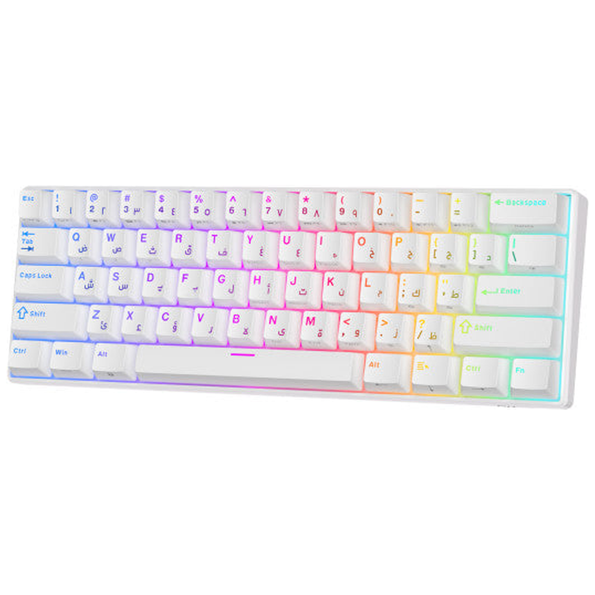Royal Kludge RK61 White - Blue Switch (US Qwerty)
