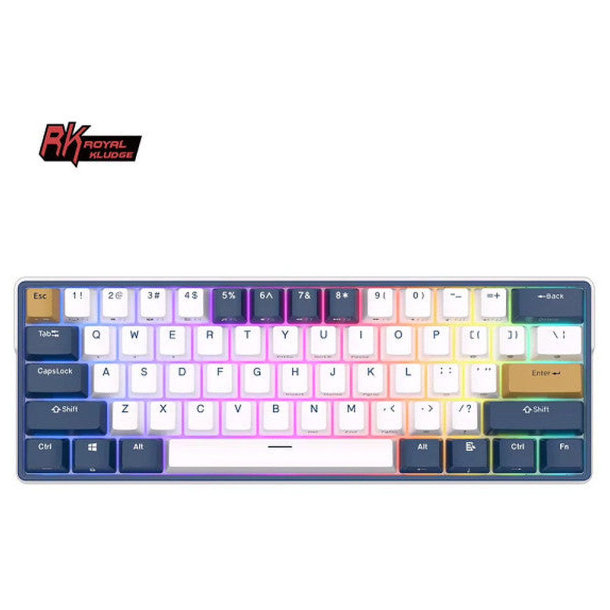 Royal Kludge RK61Plus Klein Blue - Sky Cyan Switch (US Qwerty)