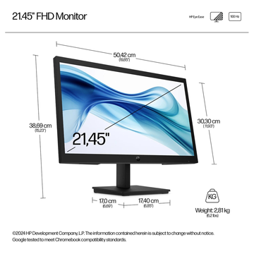 Moniteur HP Series 3 Pro 322pv 21.45" FHD VA 100Hz - vue de face