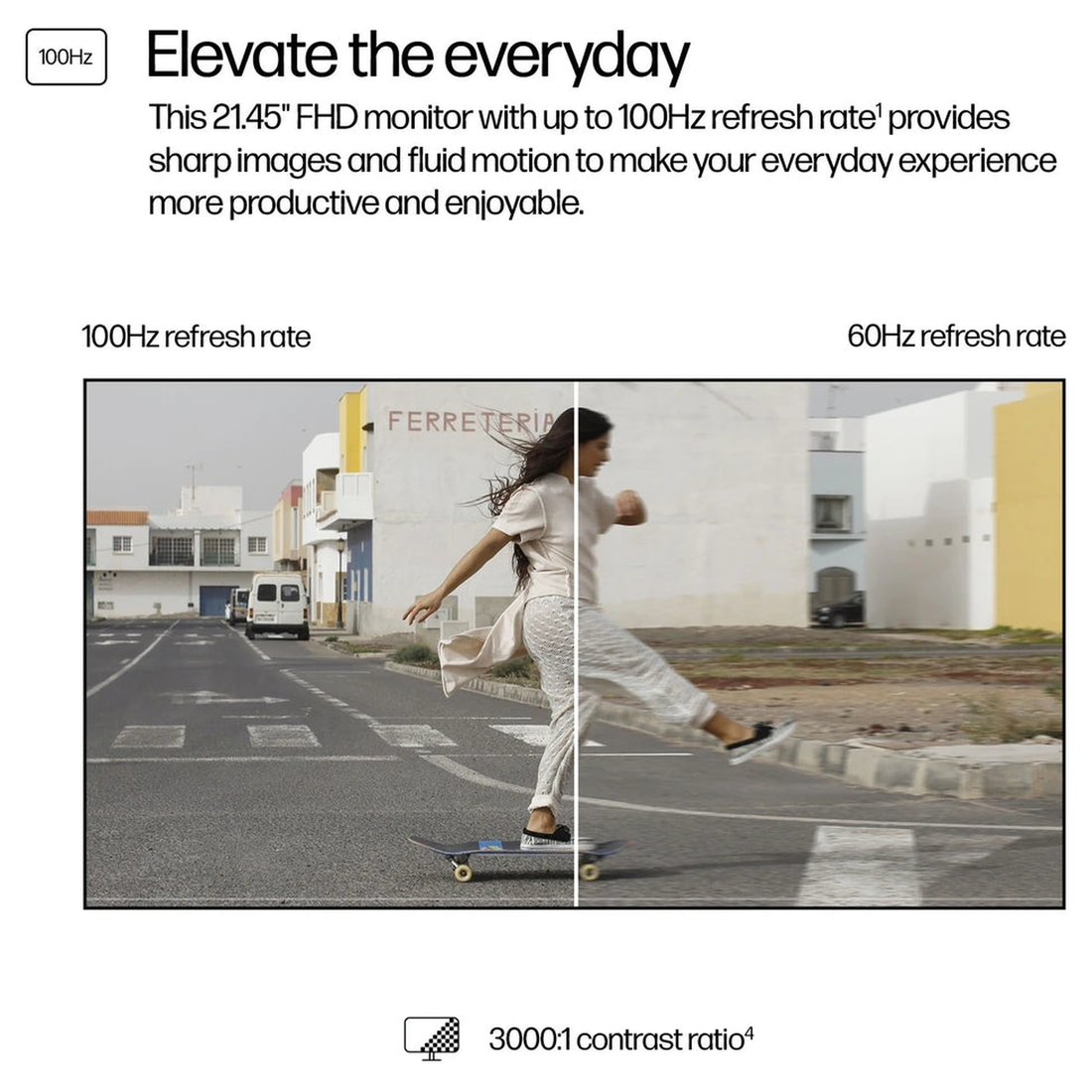 Moniteur HP Series 3 Pro 322pv 21.45" FHD VA 100Hz - vue de face