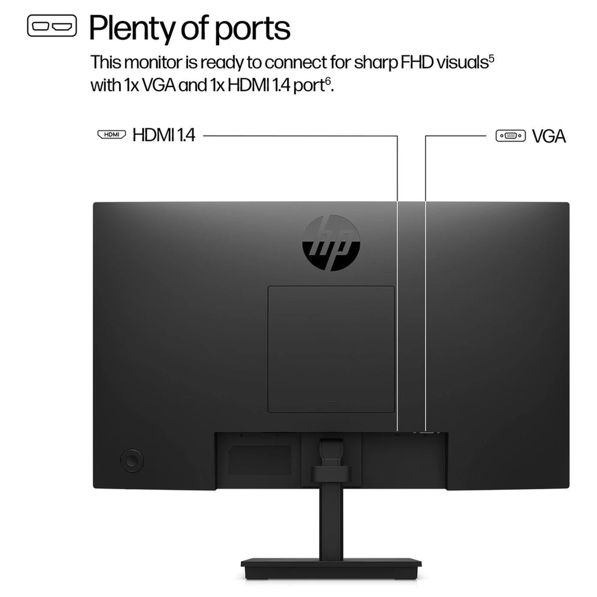 Moniteur HP Series 3 Pro 322pv 21.45" FHD VA 100Hz - vue latérale