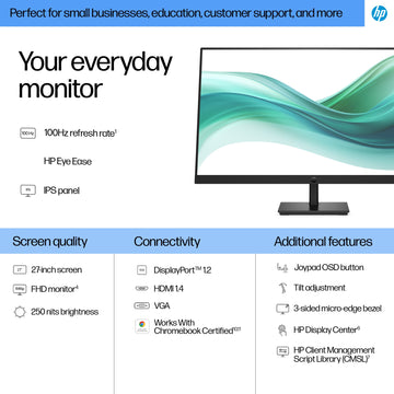 Moniteur HP Series 3 Pro 327pf 27" FHD IPS 100Hz - Front (Face)