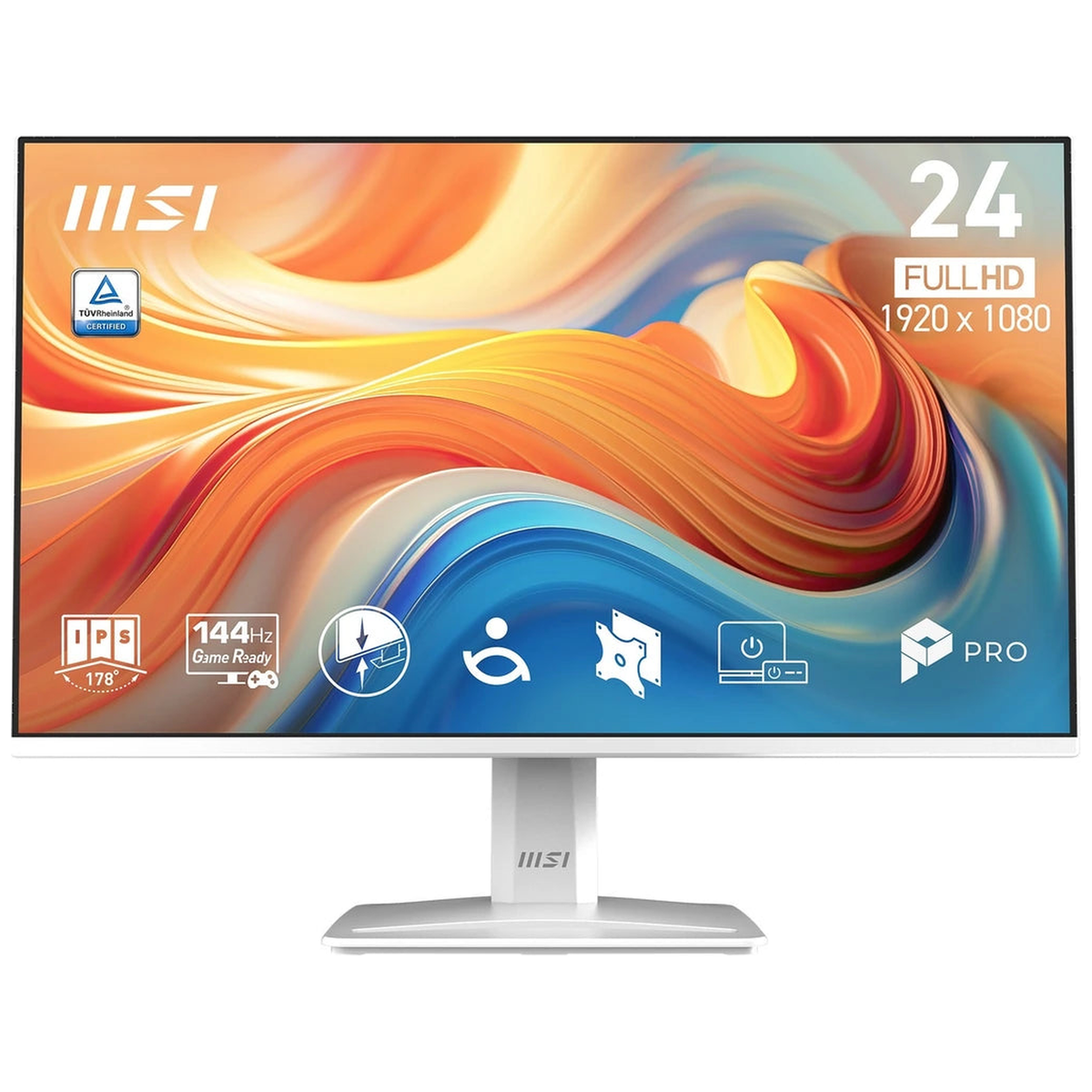 Moniteur MSI Pro MP243W E14 LCD 24" FHD IPS 144Hz - vue arrière