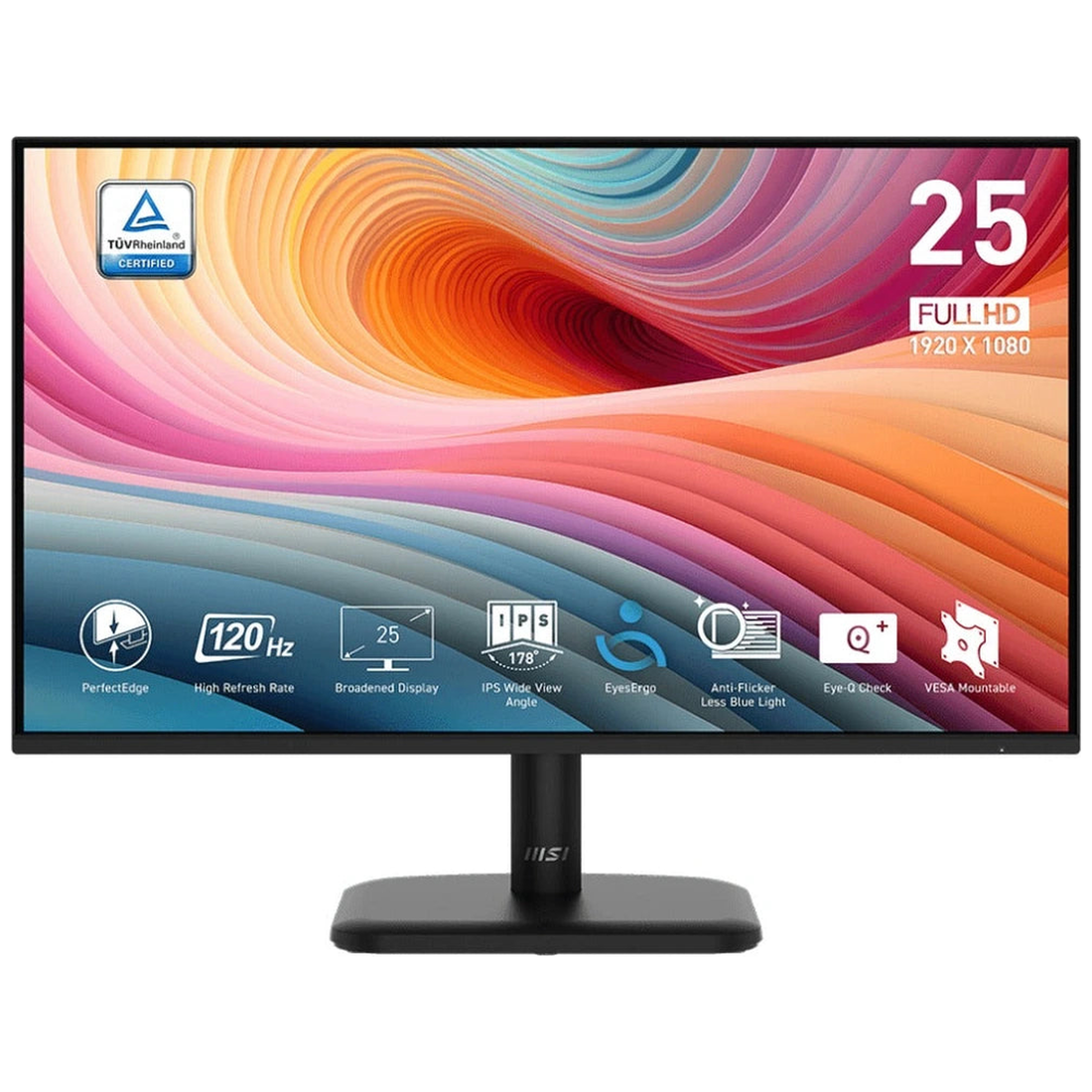 Moniteur MSI PRO MP251L E2 FHD VA 120Hz - vue de face