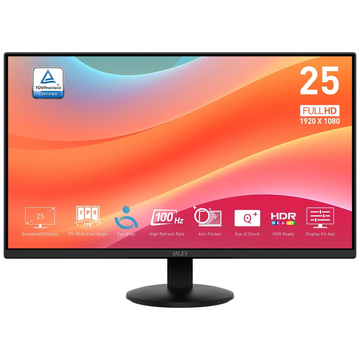 Moniteur MSI Pro MP252L 24.5" FHD VA 100Hz - vue de face