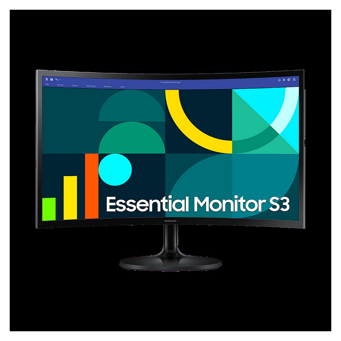 Moniteur Samsung Moniteur serie D 24'' Full- , , ,4MS (GTG),Narrow Border Design,Eye-Ca Noir 12M HD LED VA - Front (Face)