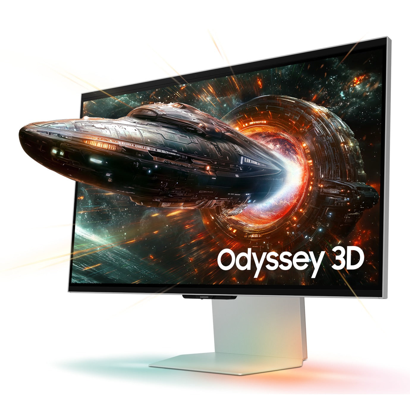 Moniteur Samsung Moniteur Smart Odyssey 3D G90XF Monito 27" 4K LED 165Hz - Front Left (3/4 POV)