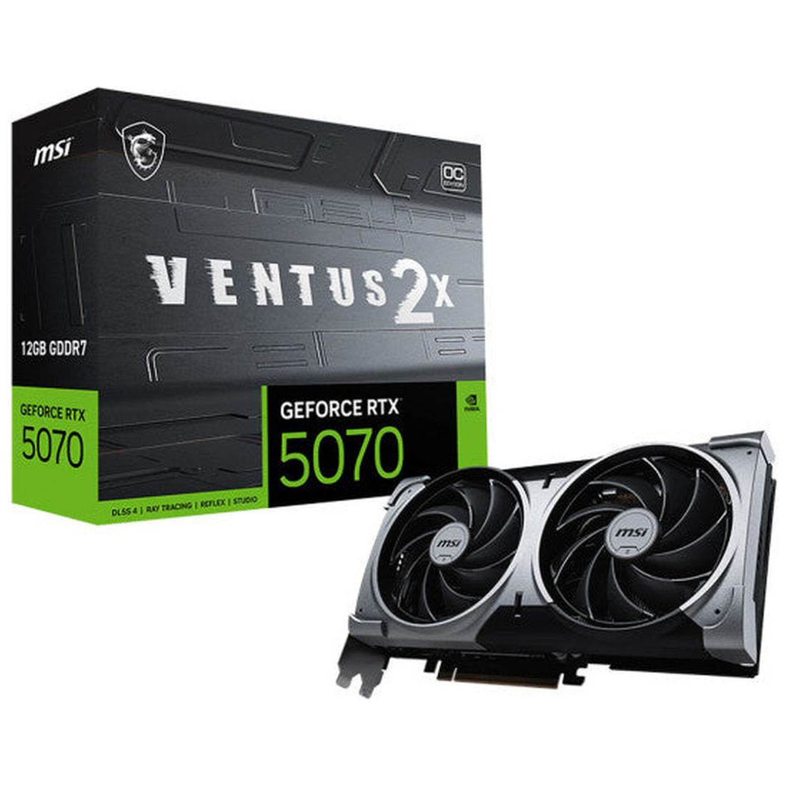 MSI GeForce RTX 5070 VENTUS 2X OC 12Go GDDR7