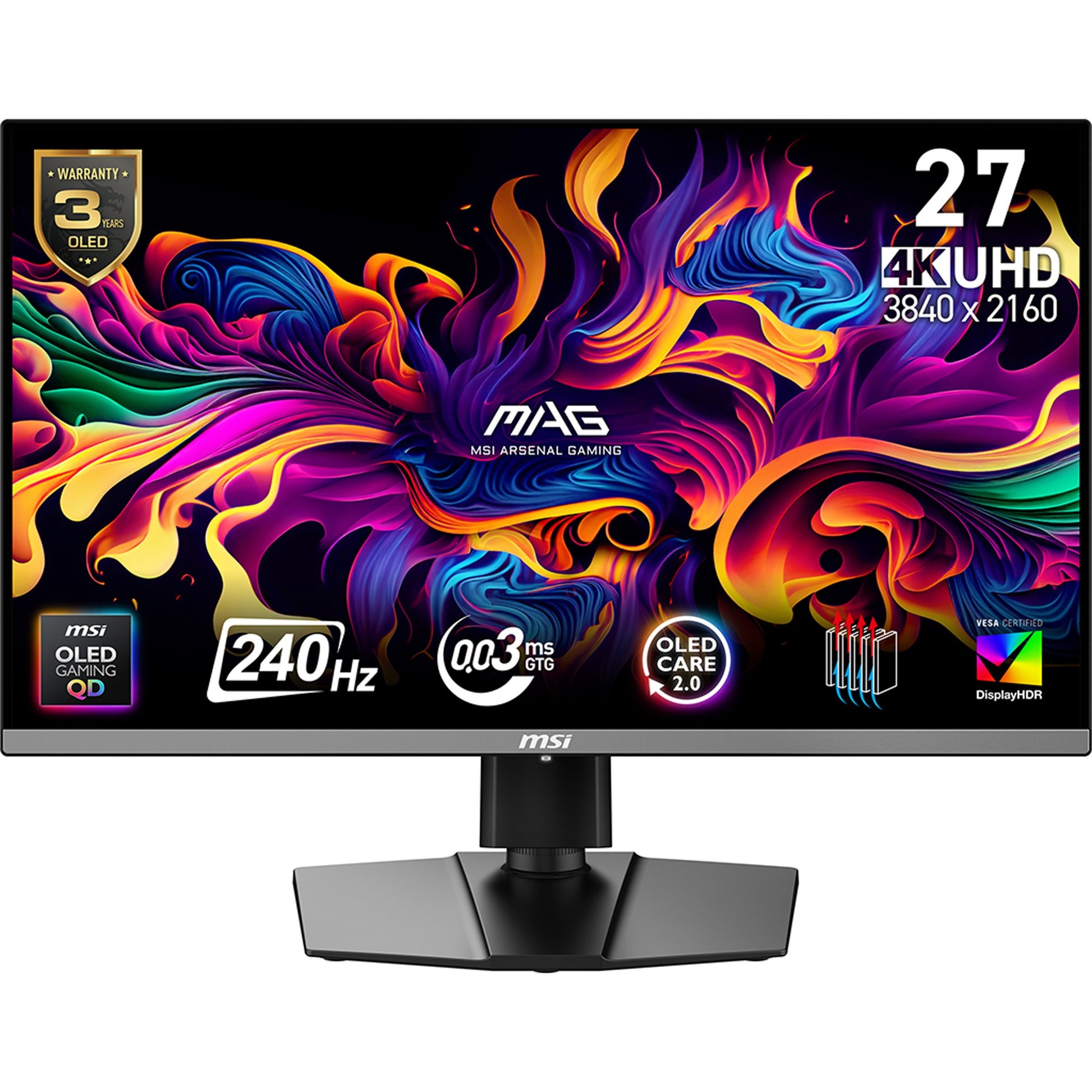 Moniteur MSI MAG 272UP QD- X24 26,5" 26.5" UHD OLED 240Hz - Photo 1