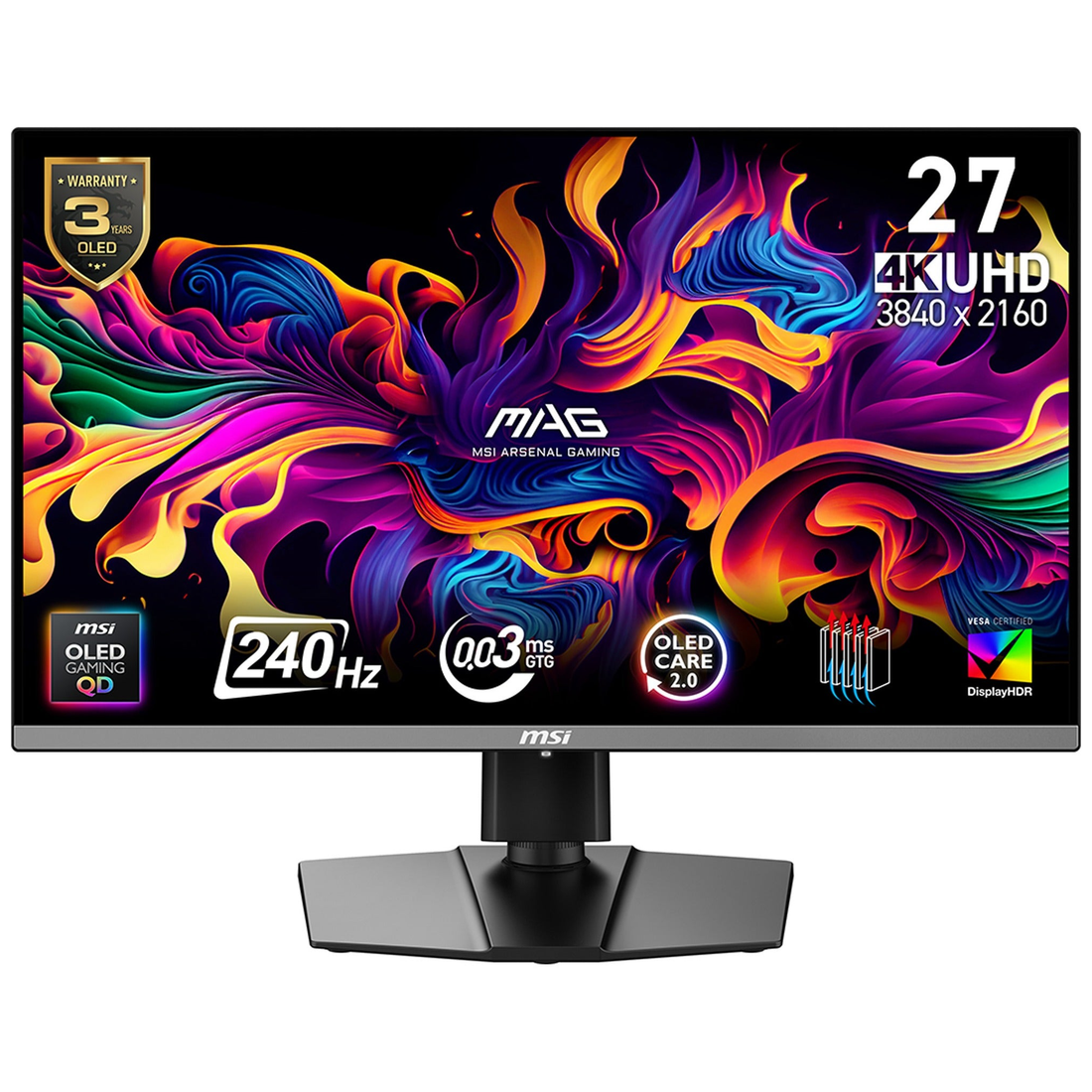 Moniteur MSI MAG 272UP QD- X24 26,5" 26.5" UHD OLED 240Hz - Photo 1