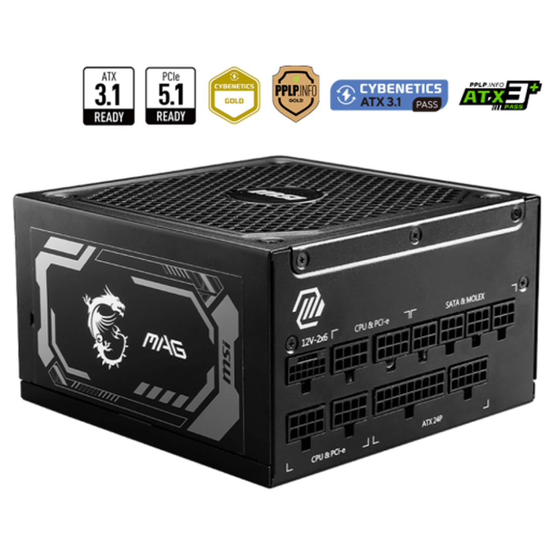 MSI MAG A1000GL PCIE5 80PLUS Gold 1000W Noir