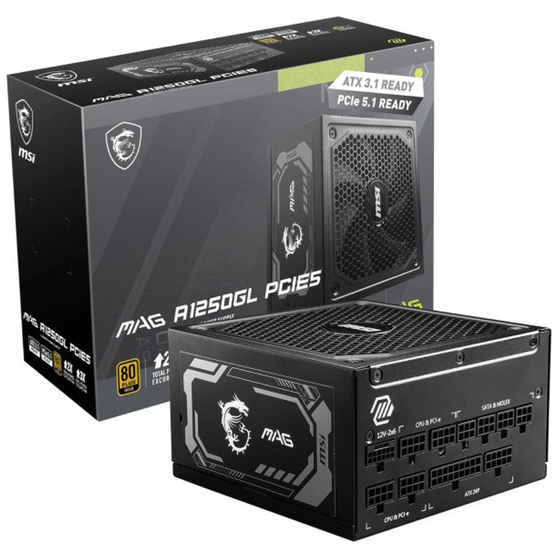 MSI MAG A1250GL PCIE5 80PLUS Gold 1250W
