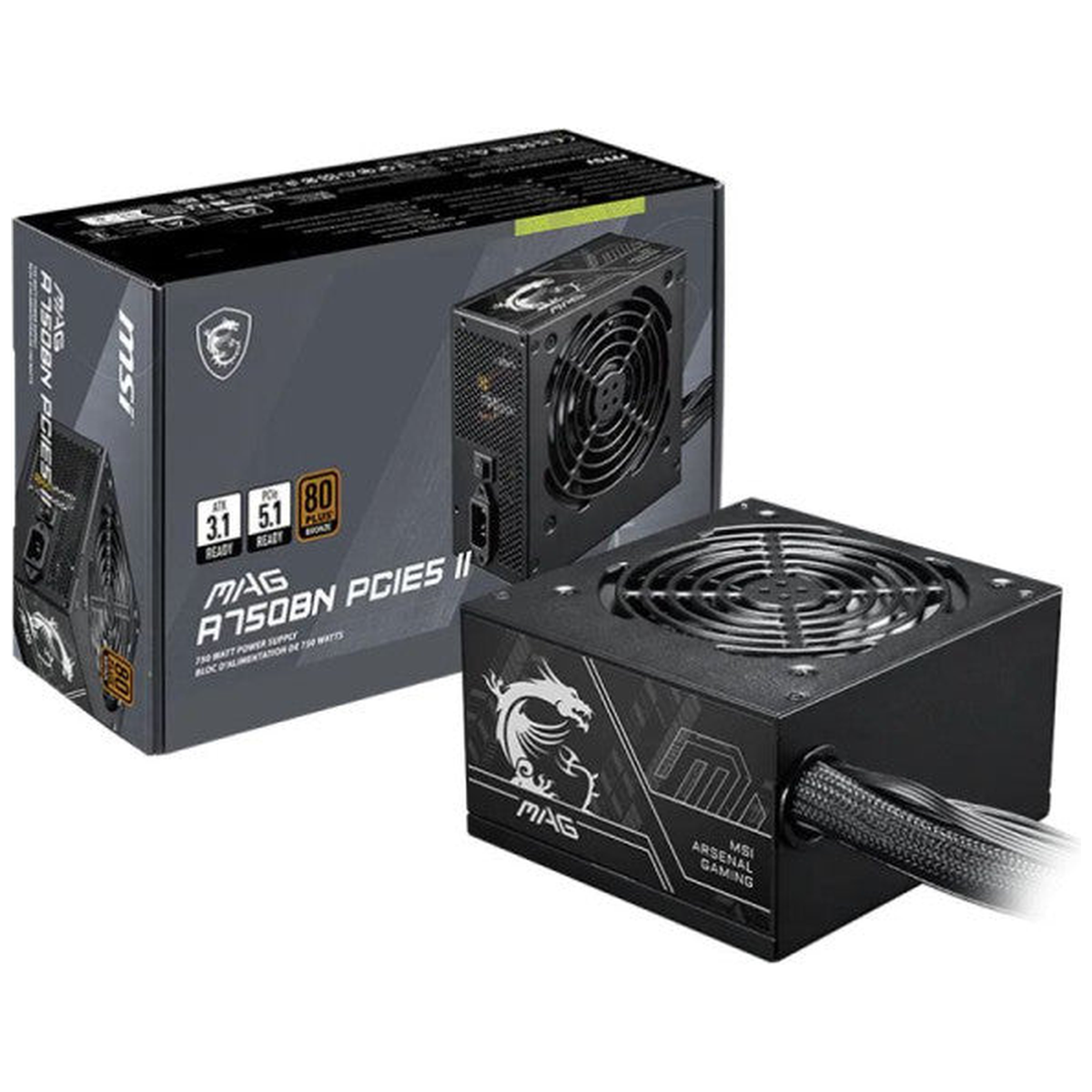 MSI MAG A750BN PCIE5 II 80PLUS Bronze 750W