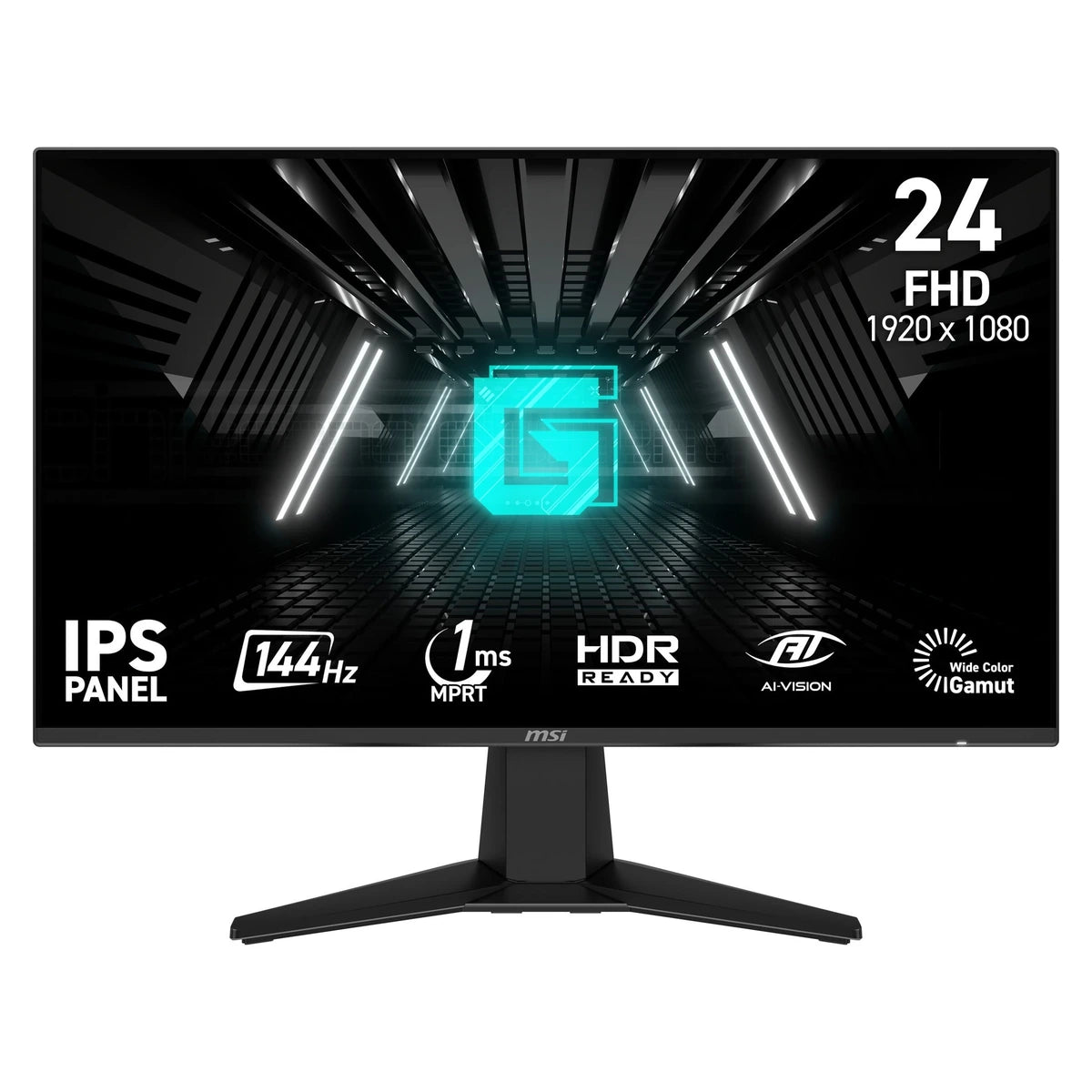 Moniteur MSI G242L E14 LCD 24" FHD IPS 144Hz - vue de face