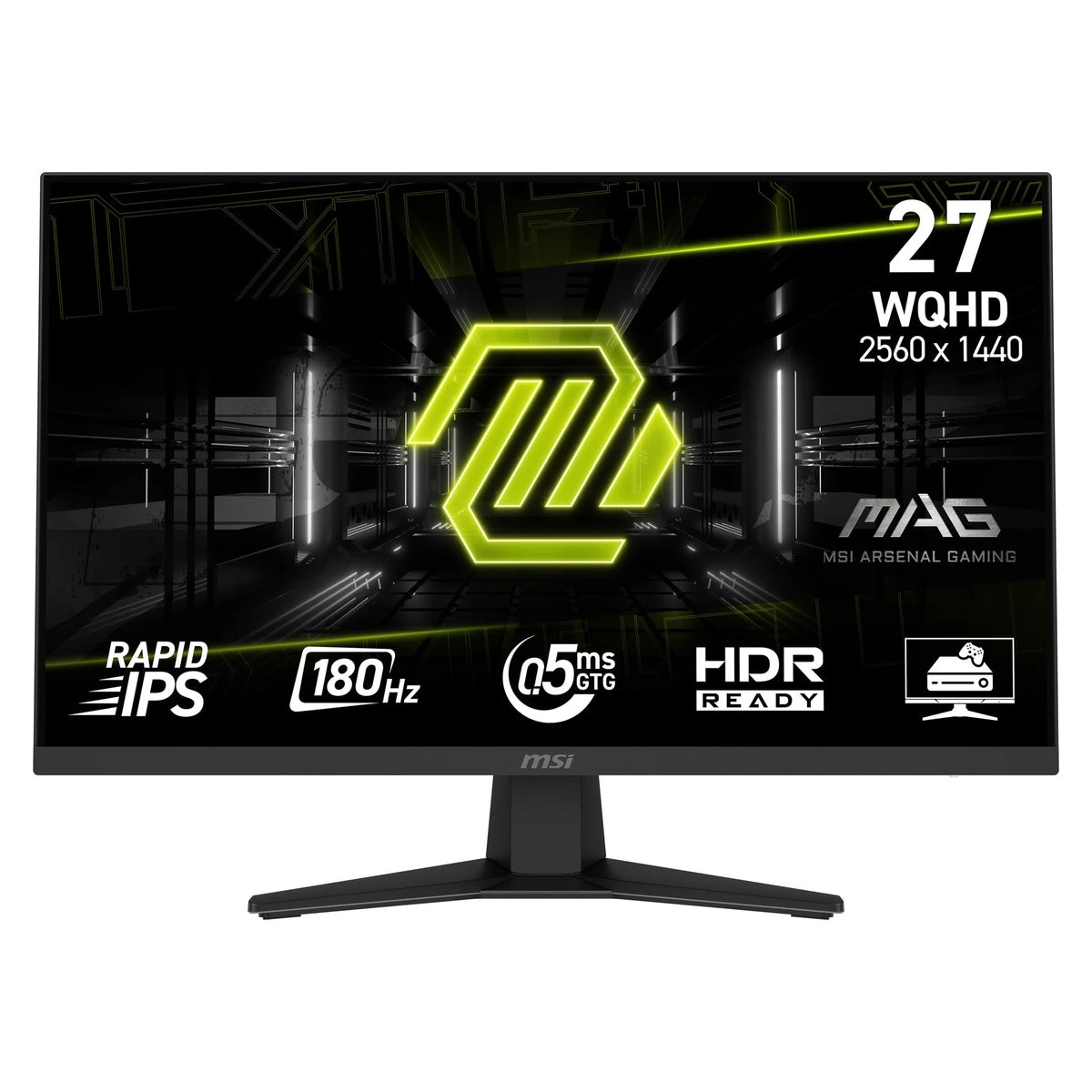 Moniteur MSI MAG 274QF LCD QHD VA 180Hz - vue de face