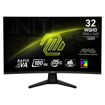 Moniteur MSI MAG 32CQ6F Incurvé 32" QHD VA 180Hz - vue de face
