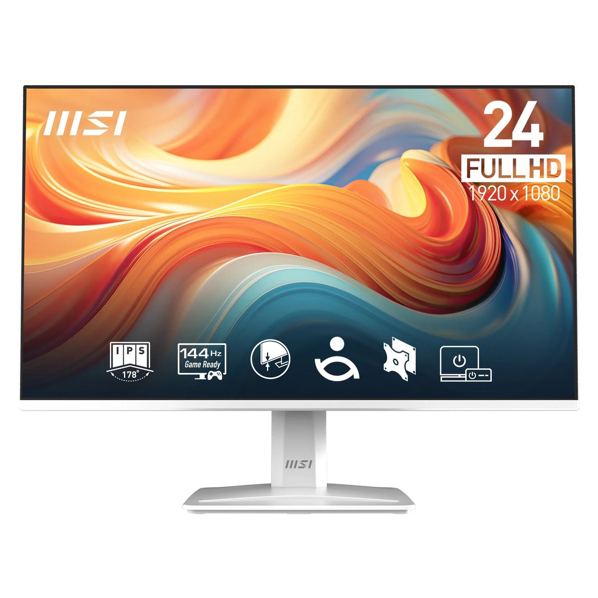 Moniteur MSI Pro MP243W E14 LCD 24" FHD IPS 144Hz - vue de face
