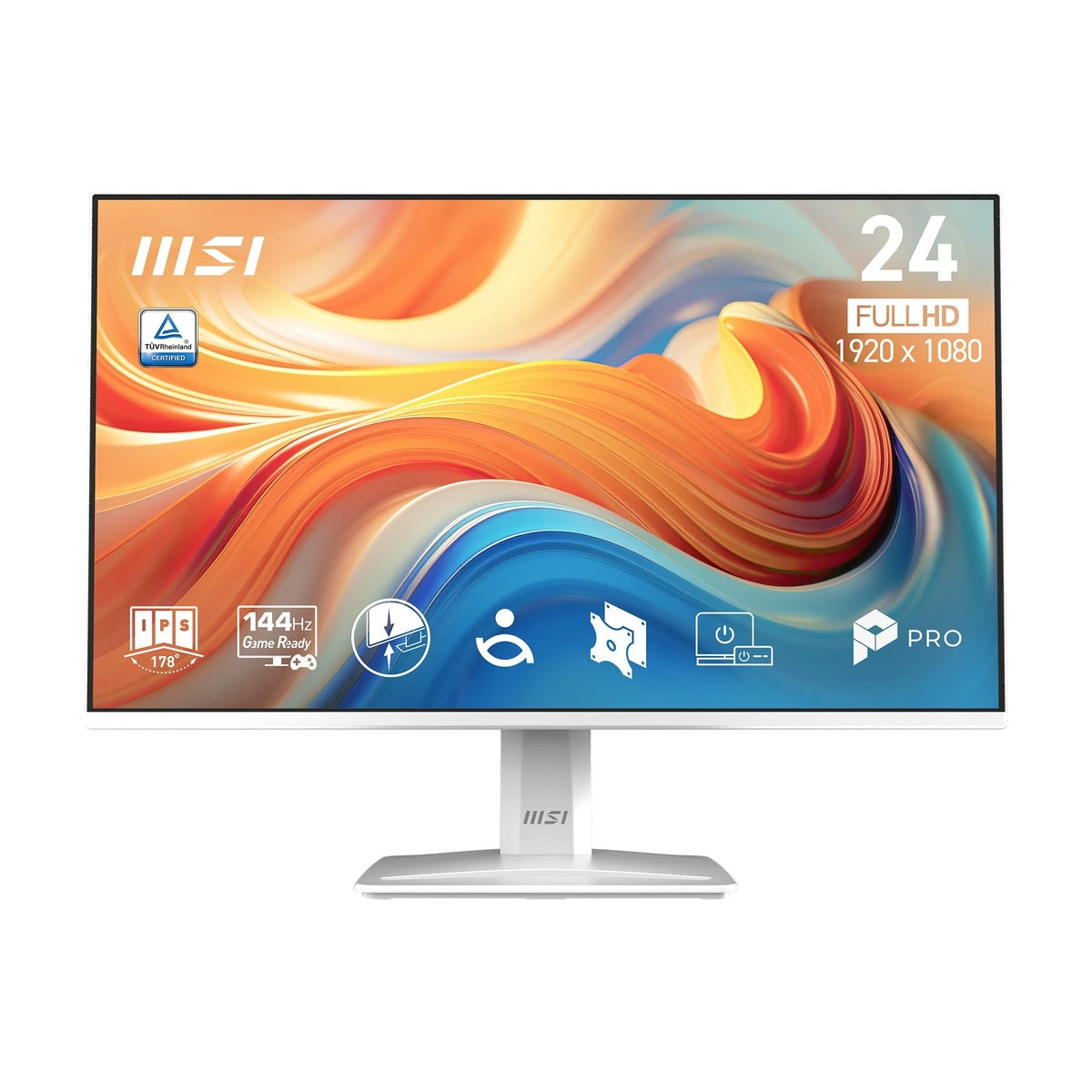 Moniteur MSI Pro MP243W E14 LCD 24" FHD IPS 144Hz - vue arrière