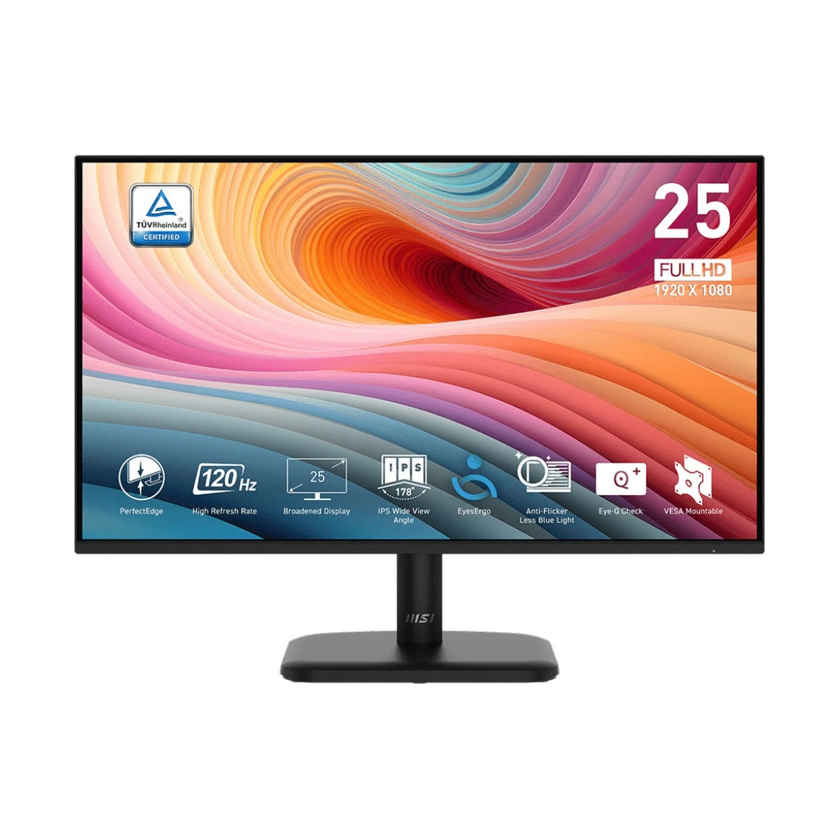 Moniteur MSI PRO MP251L E2 FHD VA 120Hz - vue de face