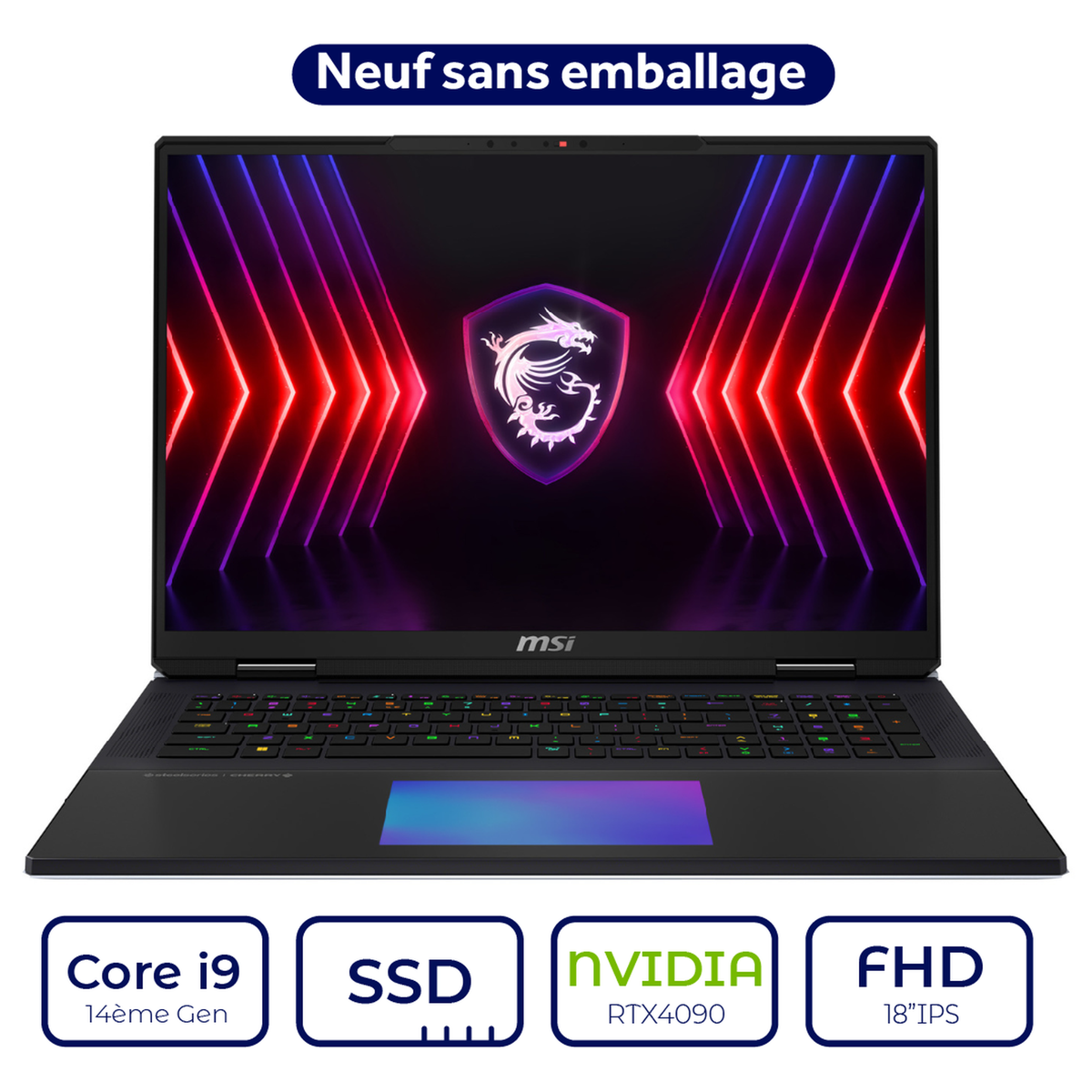 MSI Titan 18 HX A14VIG 006FR Intel Core i9 14ème Gen RTX4090 16GB | Pr