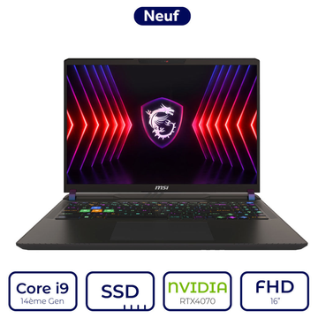 MSI VECTOR 16 HX A14VGG 426MA Intel Core i9 14ème Gen RTX 4070 8GB | P