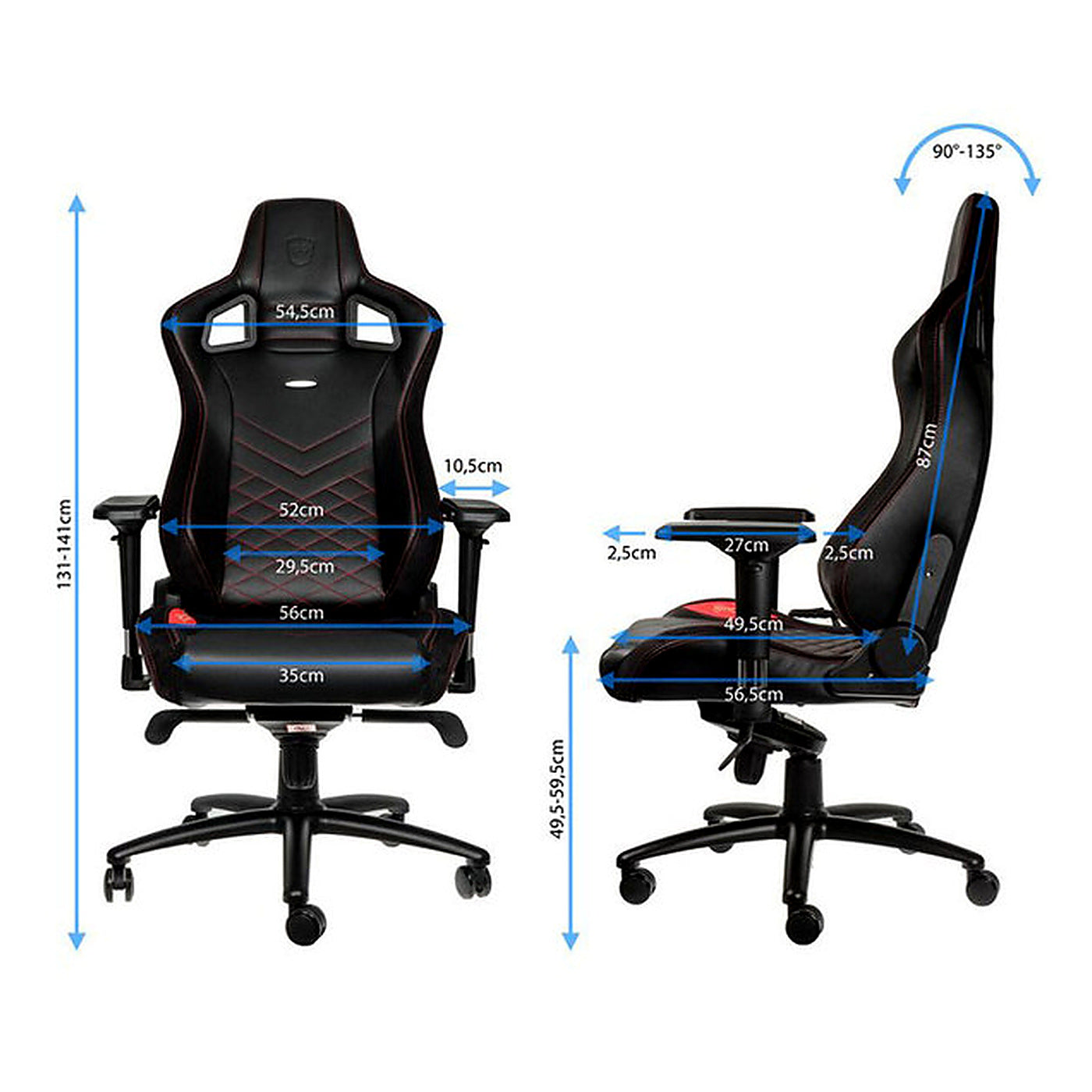 Chaise Noblechairs EPIC Black/Red - Photo 5
