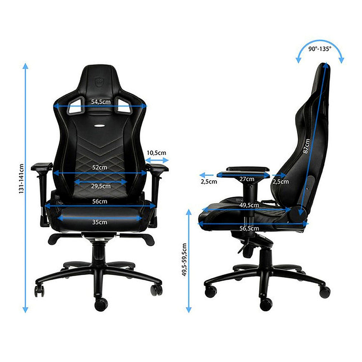 Chaise Noblechairs EPIC Black/Gold - Photo 5