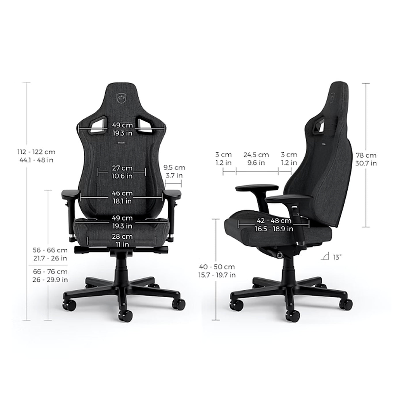 Chaise Noblechairs EPIC Compact TX Aanthracite/Carbon - Photo 4