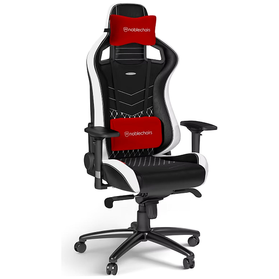 Chaise Noblechairs EPIC Real Leather Black/Red/White - Photo 1