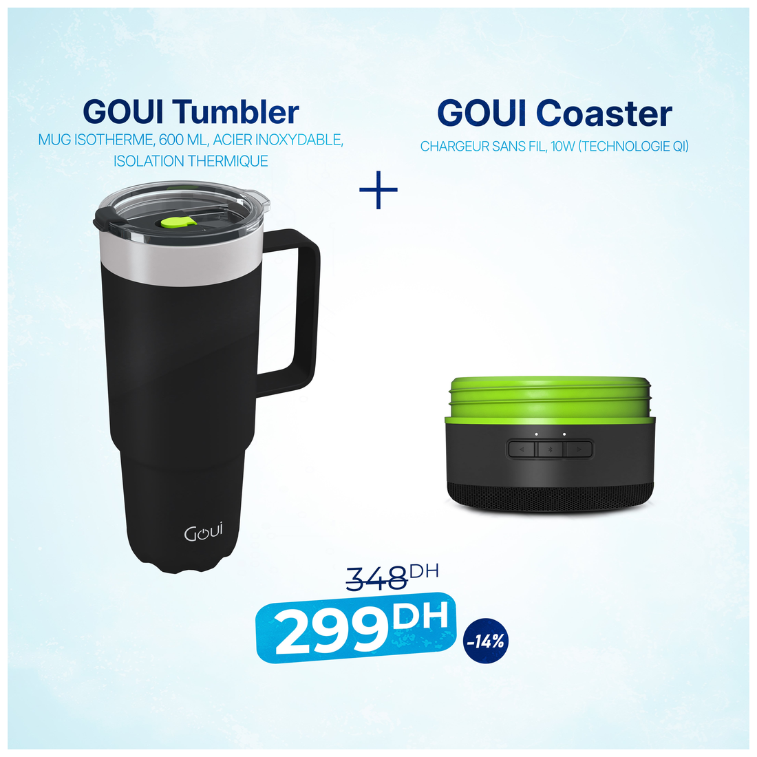 Pack Tumbler avec Power Bank Coaster - Photo 1