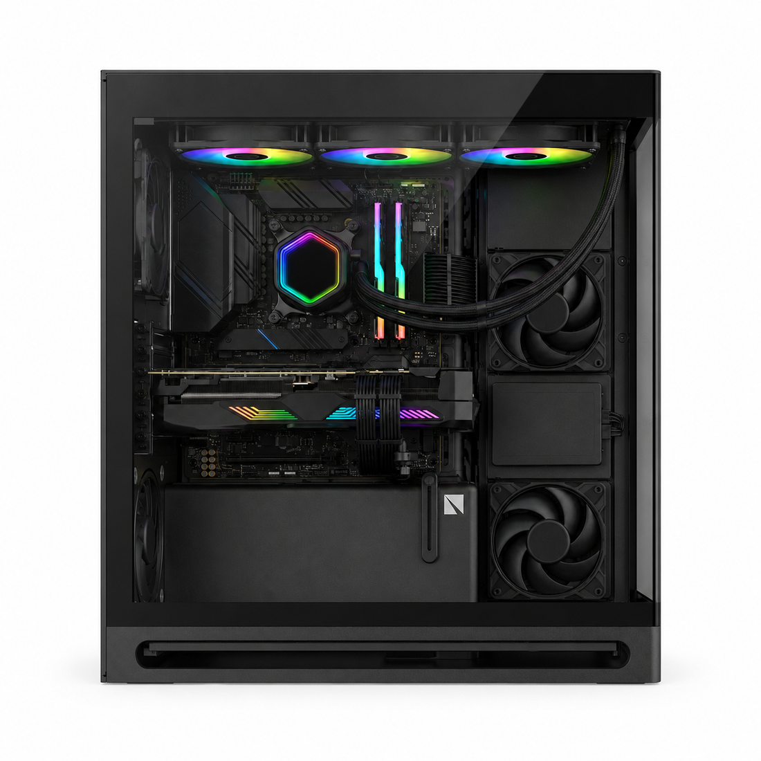 PC Gamer Ryzen 9 9950X3D RTX 5090 - vue face trois-quarts