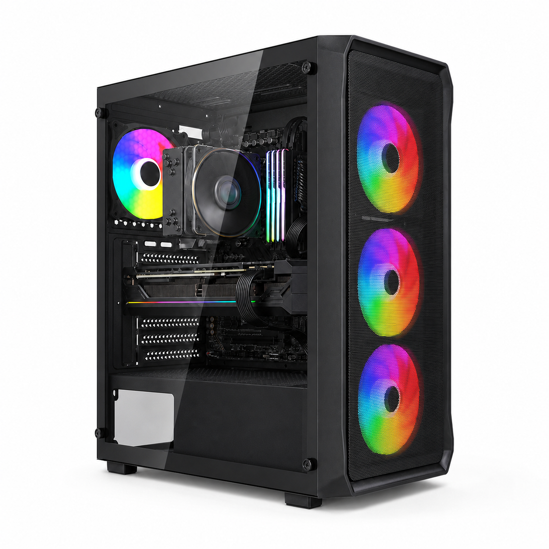 PC Gamer Ryzen 5 5600 - RTX 5060 Ti 8 Go - 16 Go DDR4 / SSD 512 Go - vue principale assemblée