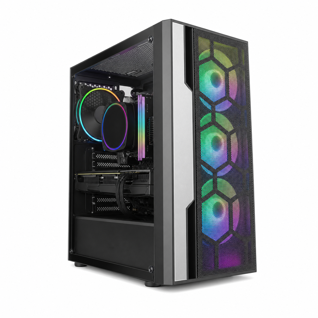 PC Gamer Ryzen 5 5600X - RTX 3050 6 Go - 16 Go DDR4 / SSD 512 Go - vue principale assemblée