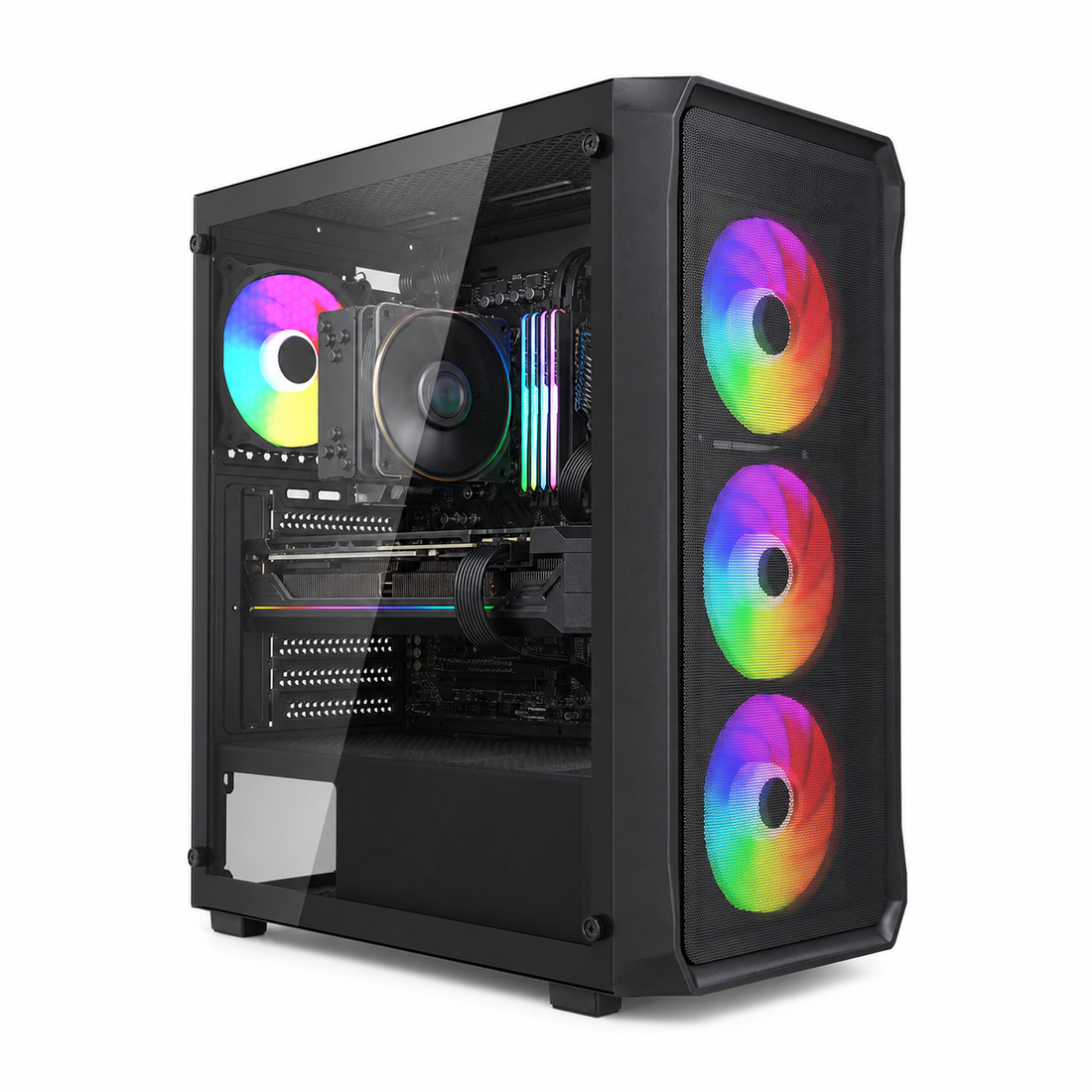 PC Gamer Ryzen 7 5700X - RTX 3050 8 Go - 16 Go DDR4 / SSD 512 Go - vue principale assemblée