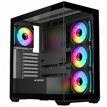 PC Gamer Ryzen 9 7900X - RTX 5060 Ti 8 Go - 32 Go DDR5 / SSD 1 To - vue trois-quarts avant