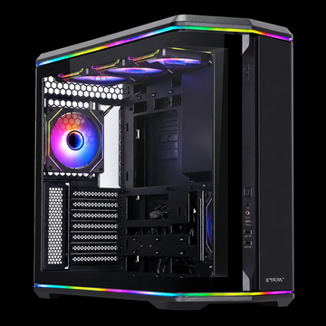 PC Gamer Ryzen 9 7900X - RTX 5070 12 Go - 32 Go DDR5 / SSD 1 To - vue trois-quarts avant
