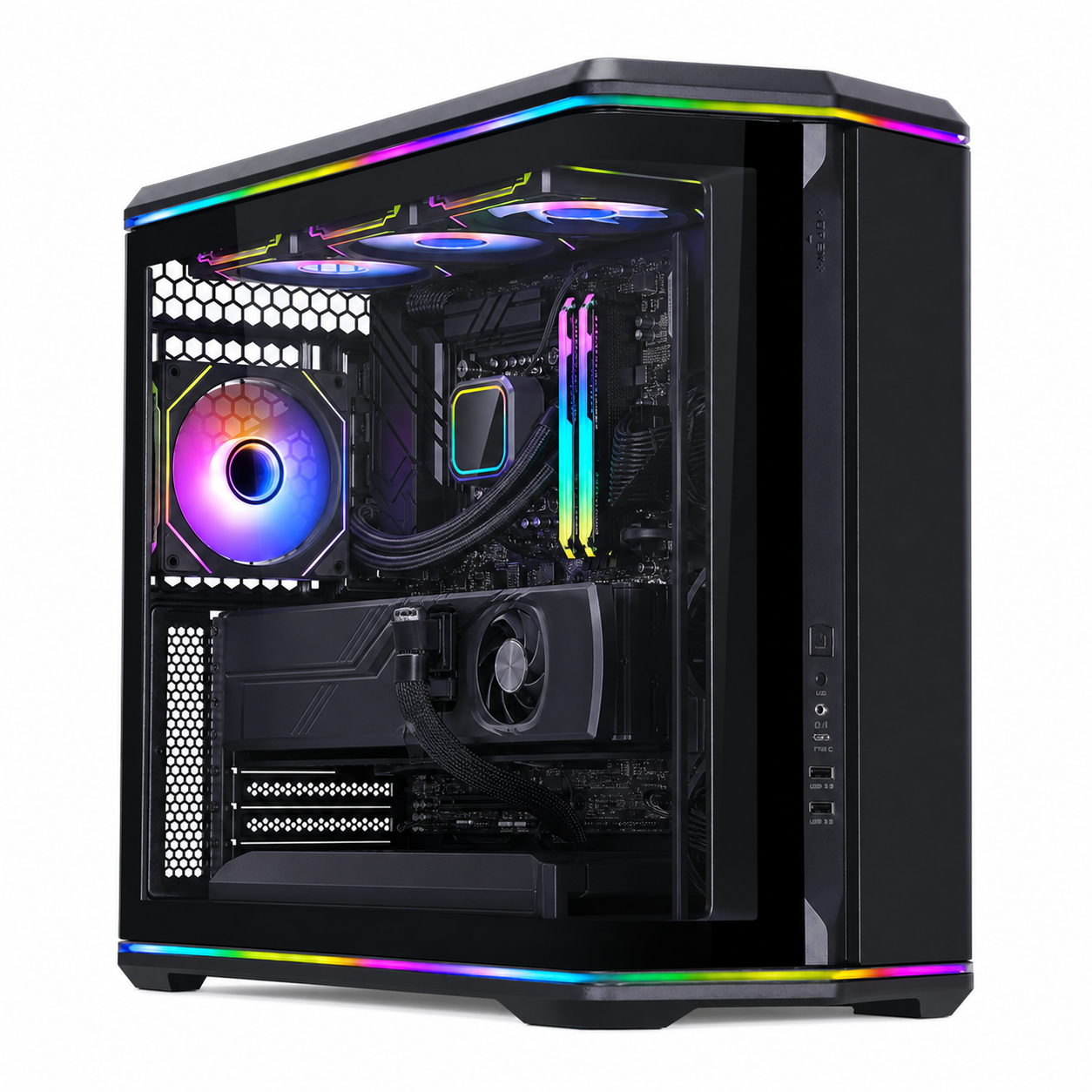PC Gamer Ryzen 7 9800X3D - RTX 5070 12 Go - 32 Go DDR5 / SSD 1 To - vue principale assemblée