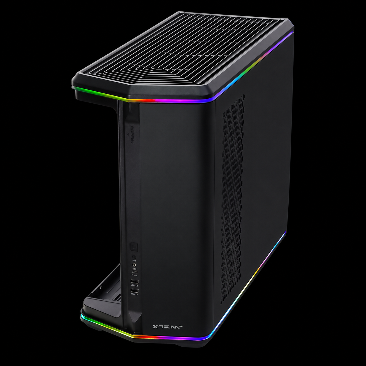 PC Gamer Ryzen 9 9950X - RTX 5070 12 Go - 32 Go DDR5 / SSD 1 To - vue opposée du boîtier