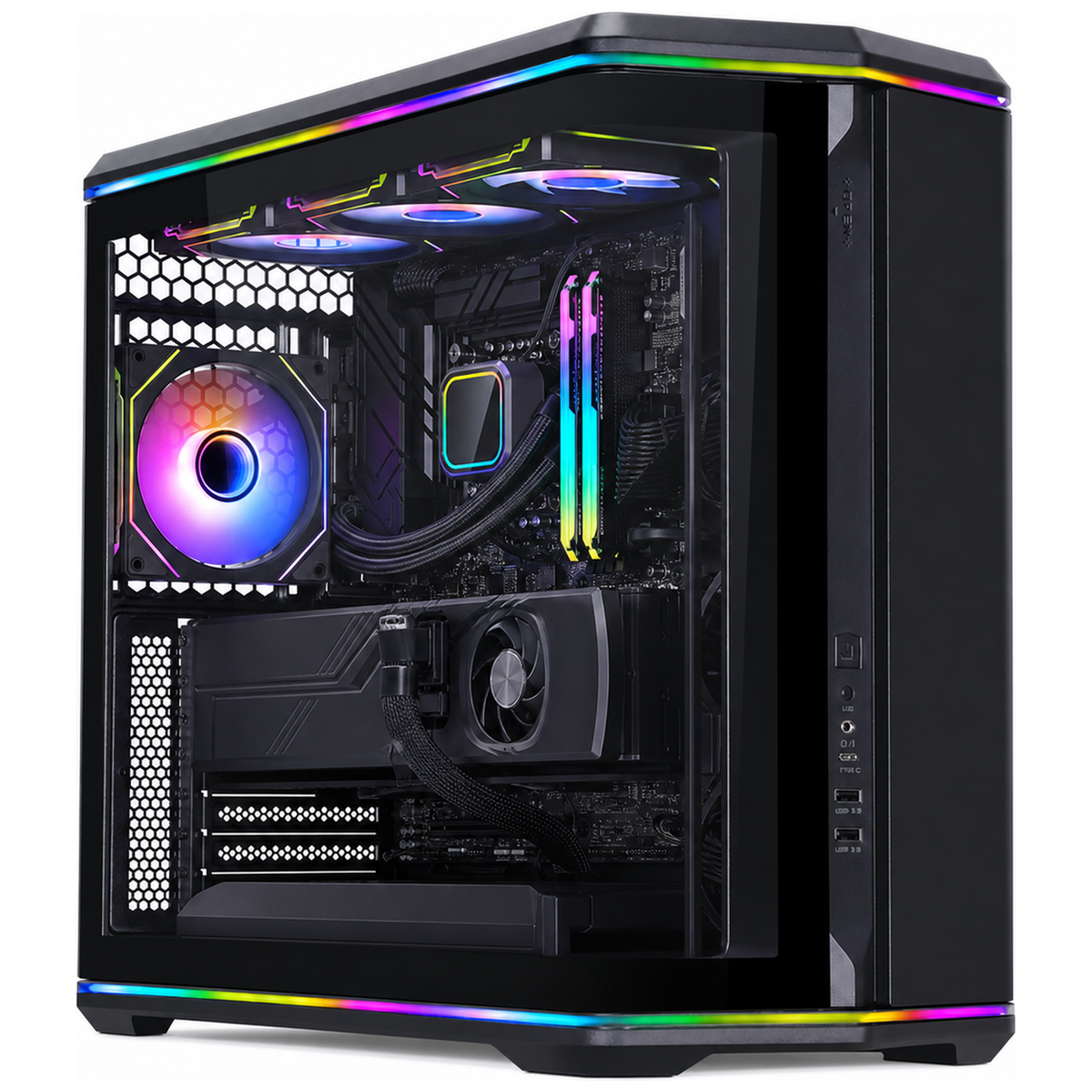 PC Gamer Ryzen 9 9950X - RTX 5070 12 Go - 32 Go DDR5 / SSD 1 To - vue principale assemblée
