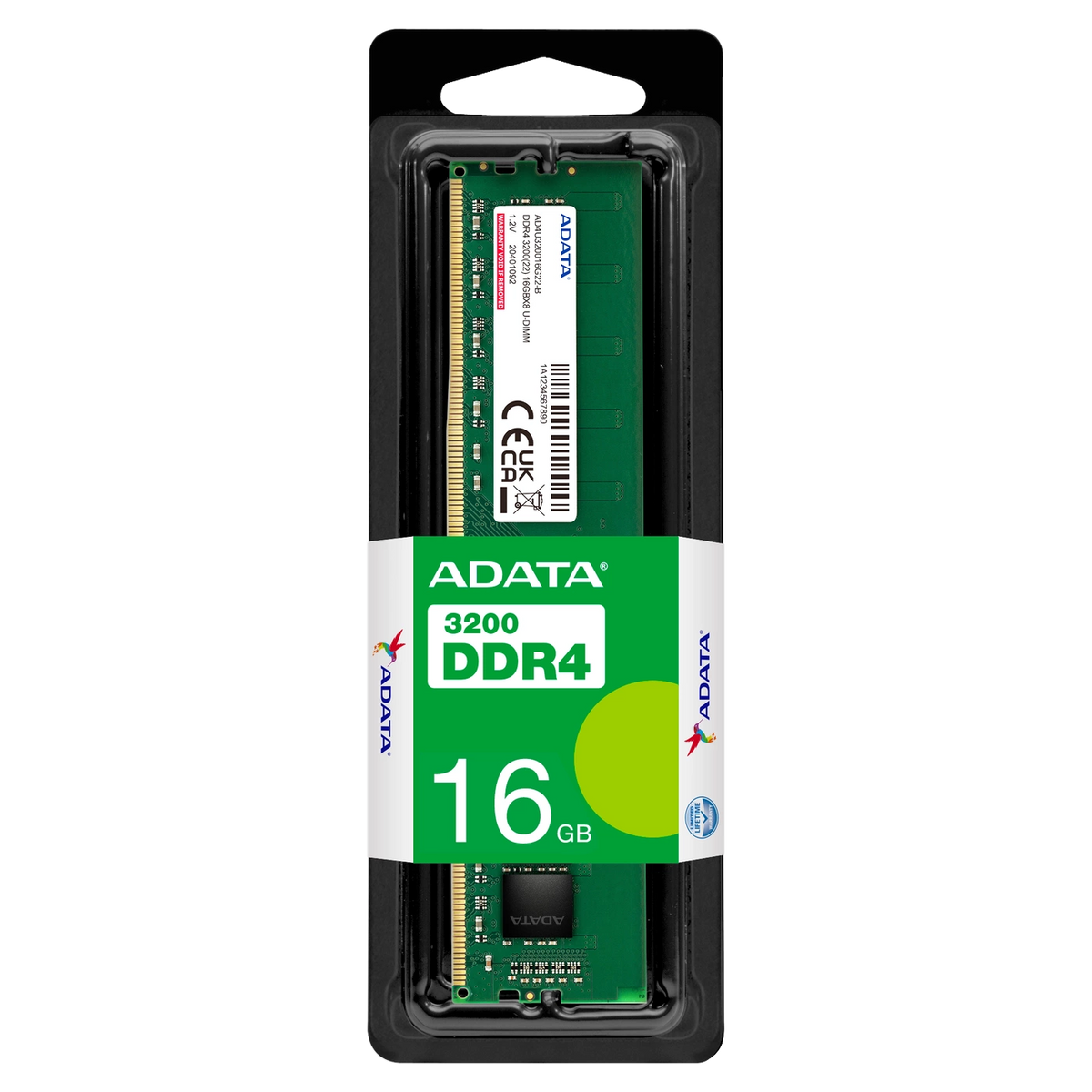 ADATA Barrette mémoire DDR4-3200 U-DIMM 16GB Desktop – image 1