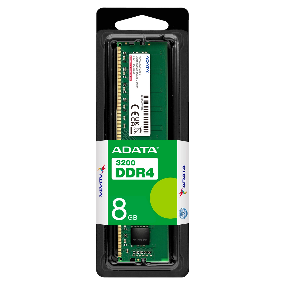 ADATA Barrette mémoire DDR4-3200 U-DIMM 8GB Desktop – image 1