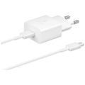 Achat Samsung Chargeur Secteur 15W USB-C vers USB-C Blanc Maroc - Vue face
