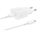 Achat Samsung Chargeur Secteur 25W USB-C vers USB-C Blanc Maroc - Vue face