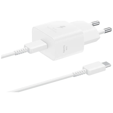 Achat Samsung Chargeur Secteur 25W USB-C vers USB-C Blanc Maroc - Vue face