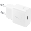 Design Samsung Chargeur Secteur 25W USB-C vers USB-C Blanc - Vue laterale