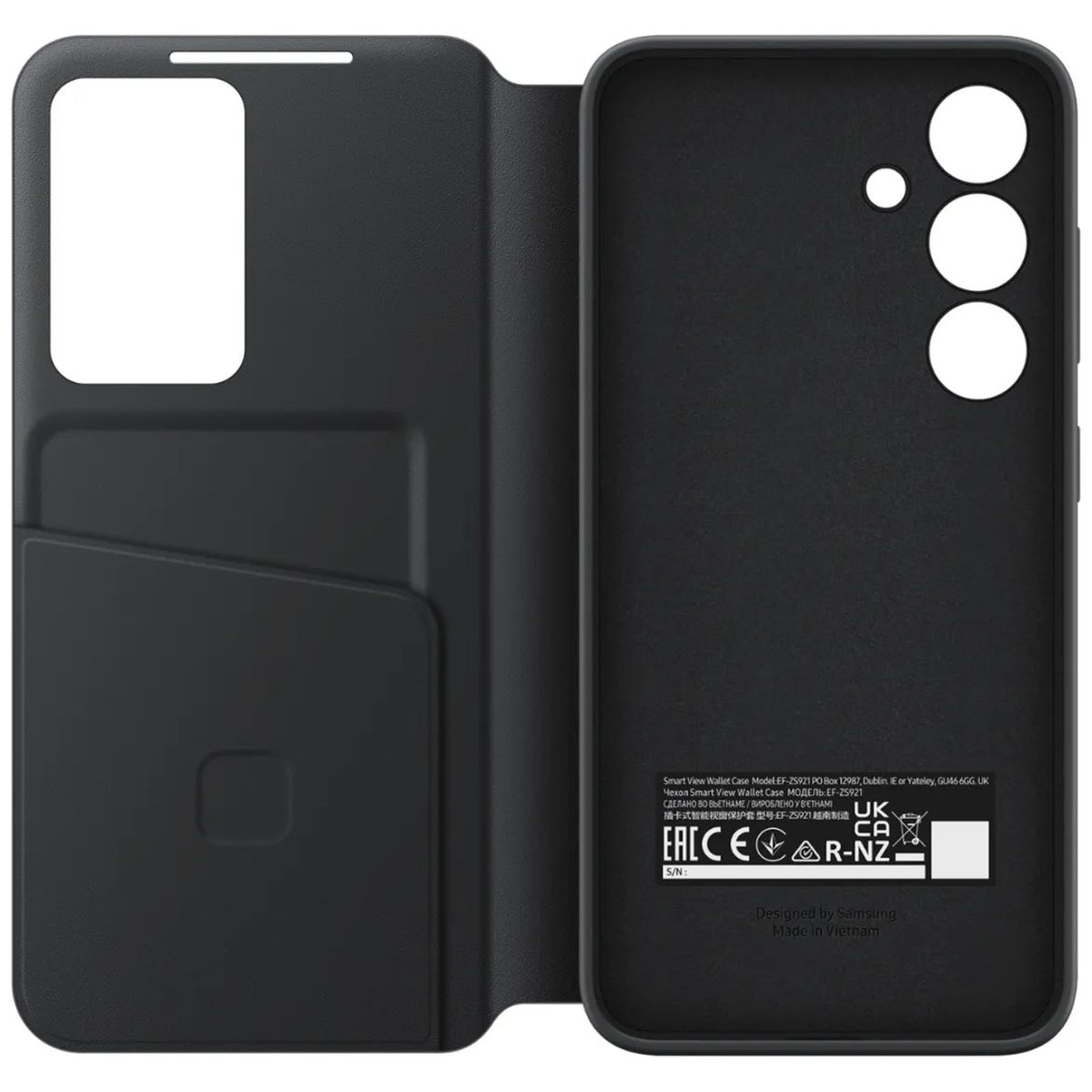 Achat Samsung Etui portefeuille pour Galaxy S24 Noir Maroc - Vue face