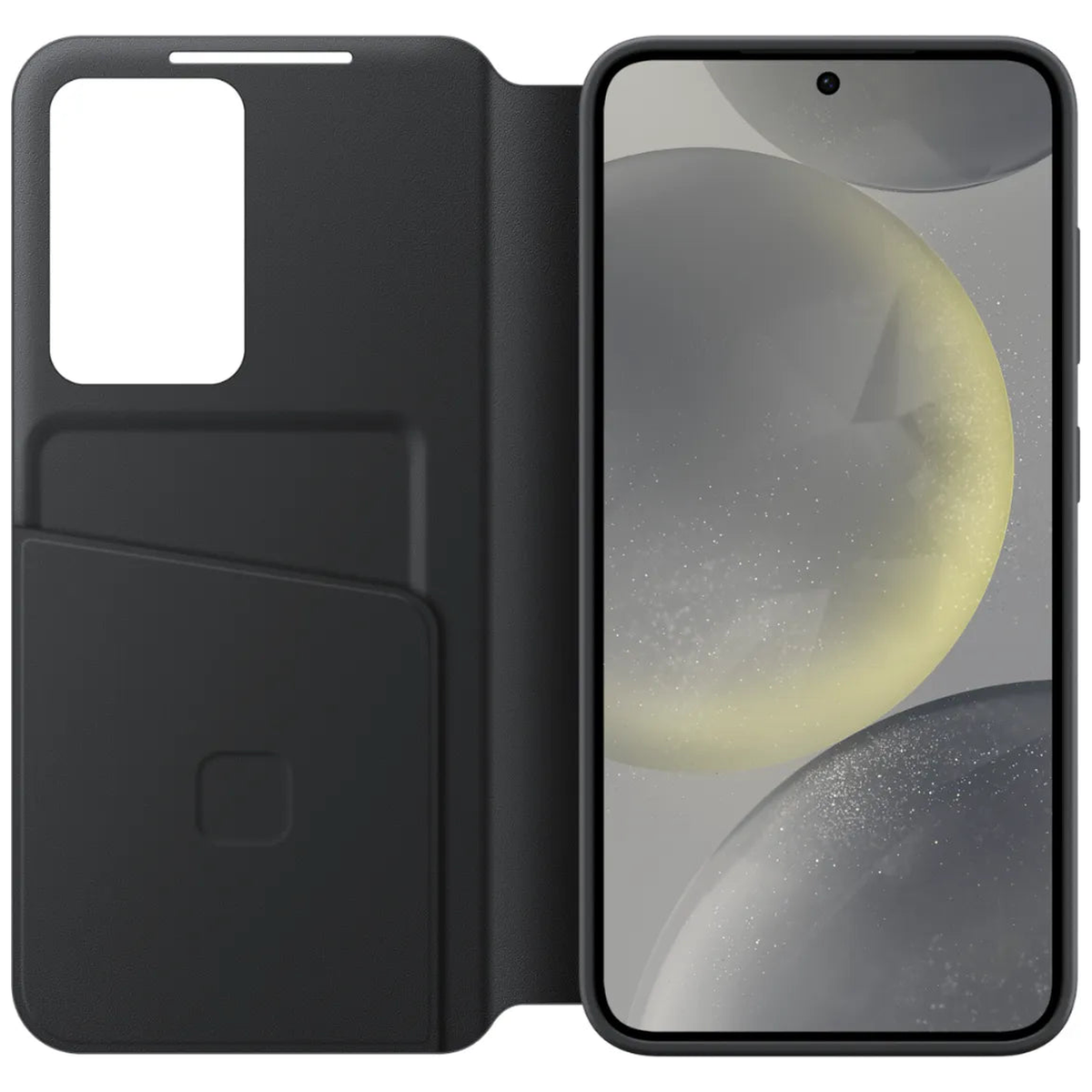 Design Samsung Etui portefeuille pour Galaxy S24 Noir - Vue laterale